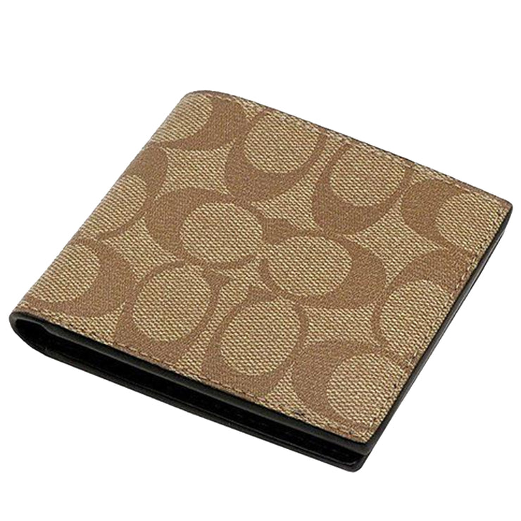 Buy Coach Id Billfold Wallet In Signature Canvas in Tan 66551 Online in Singapore | PinkOrchard.com