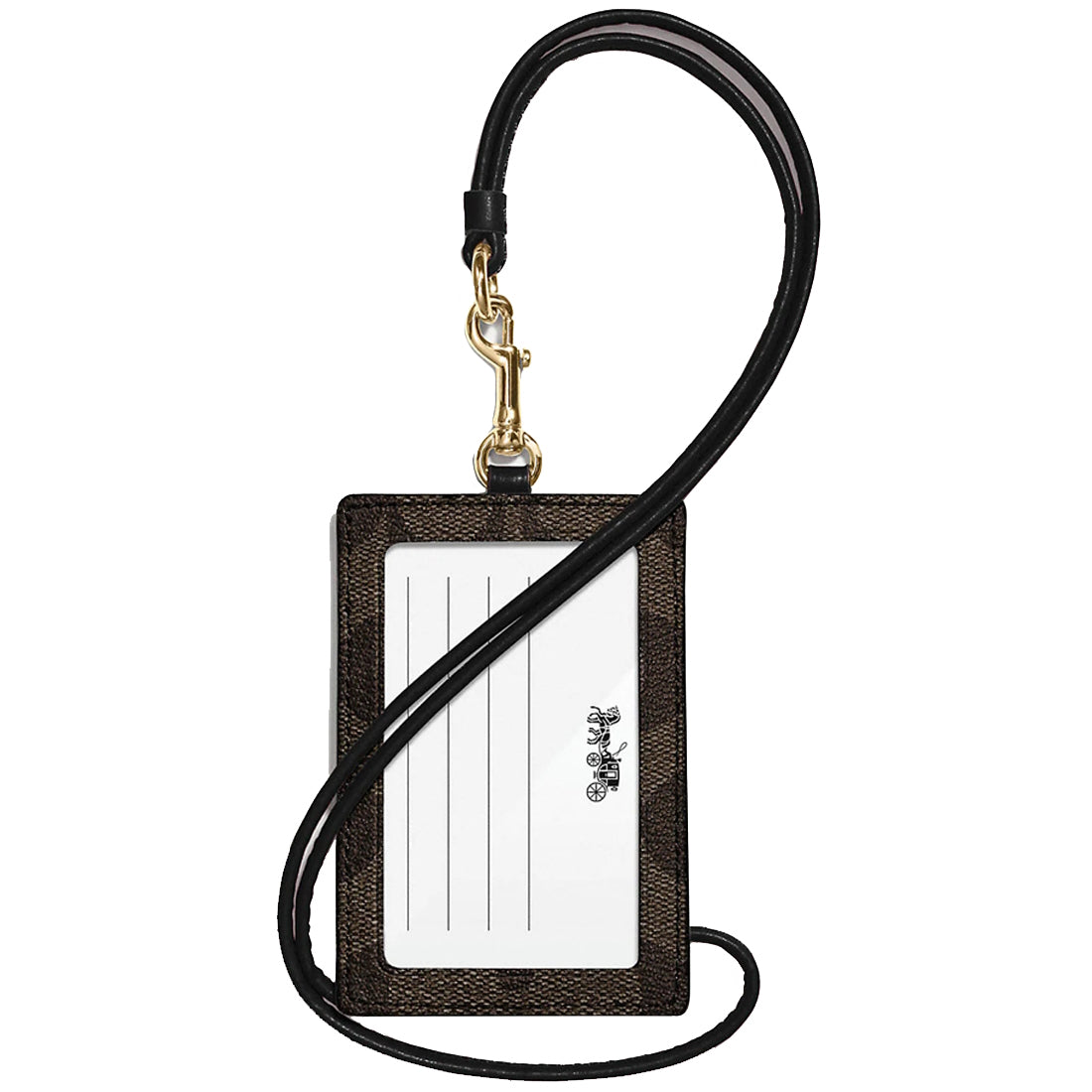 Buy Coach Id Lanyard In Signature Canvas in Brown/ Black 63274 Online ...