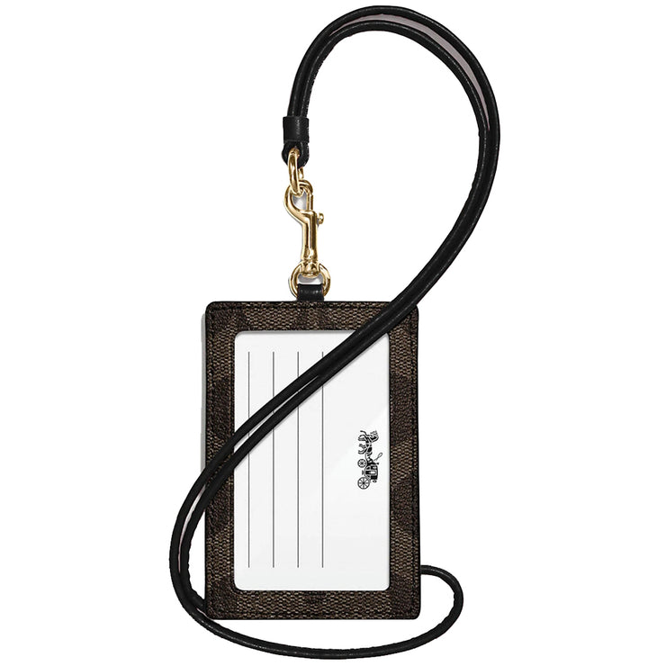 Buy Coach Id Lanyard In Signature Canvas in Brown/ Black 63274 Online in Singapore | PinkOrchard.com