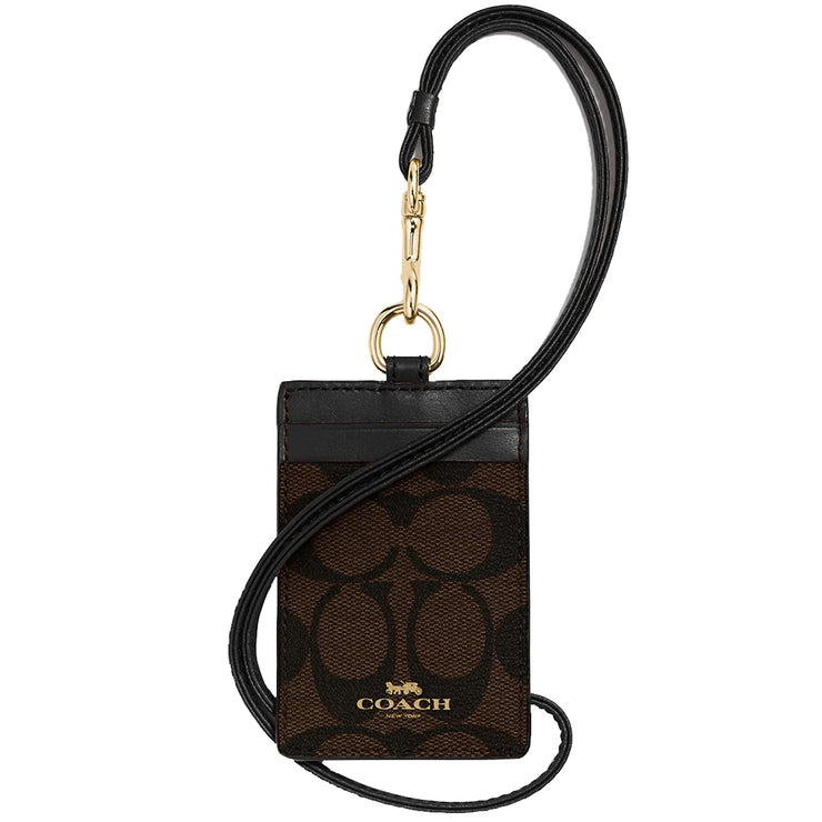 Buy Coach Id Lanyard In Signature Canvas in Brown/ Black 63274 Online in Singapore | PinkOrchard.com