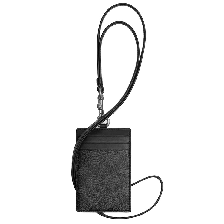 Buy Coach Id Lanyard In Signature Canvas in Charcoal CU476 Online in Singapore | PinkOrchard.com