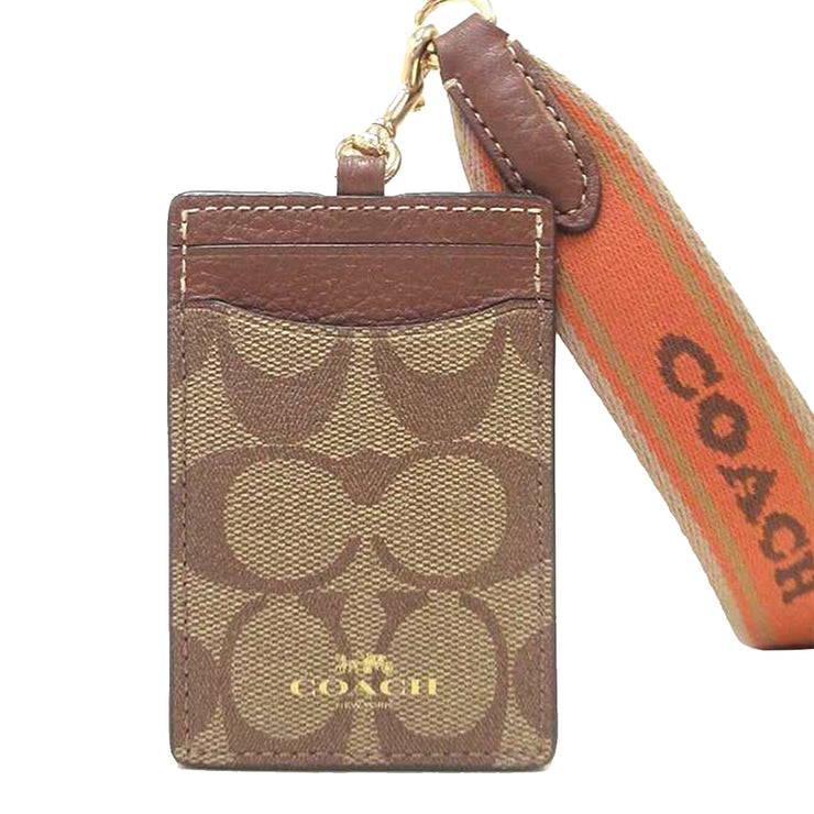 Buy Coach Id Lanyard In Signature Canvas in Khaki/ Canyon Multi CH713 | PinkOrchard.com