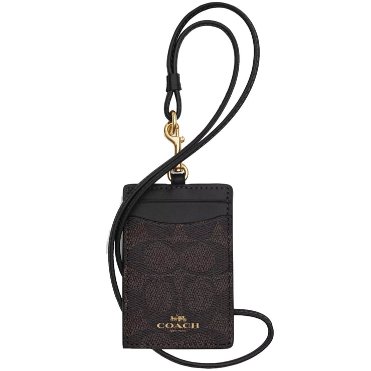 Buy Coach Id Lanyard In Signature Canvas in Walnut/ Black CZ285 Online in Singapore | PinkOrchard.com
