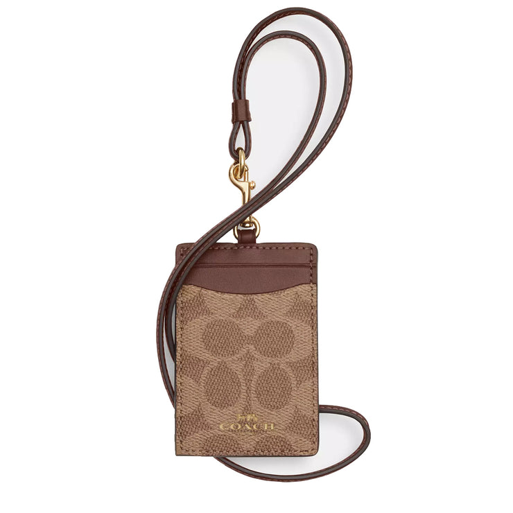 Buy Coach Id Lanyard In Signature Canvas in Tan/ Brown CZ285 Online in Singapore | PinkOrchard.com