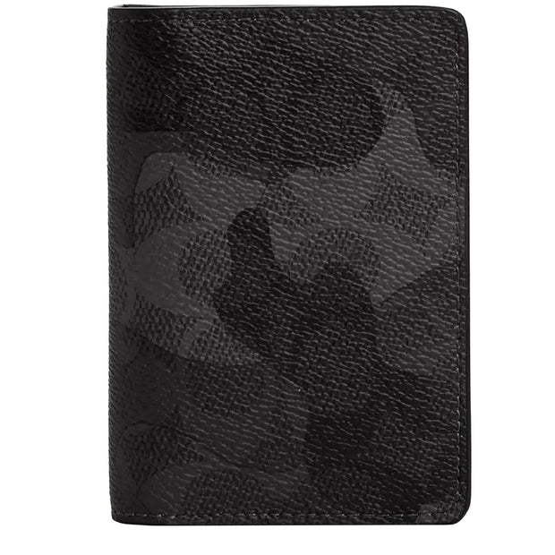 Front View of Coach Id Wallet In Signature Camo Print - Grey Multi CW216