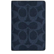 Front View of Coach Id Wallet In Signature Canvas - Light Denim/ Midnight CW367