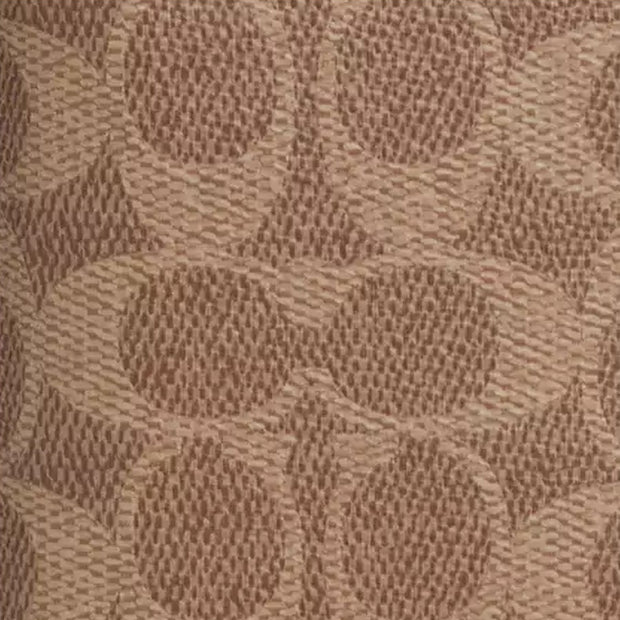 Closeup of Coach Id Wallet In Signature Canvas - Tan & Black CW367