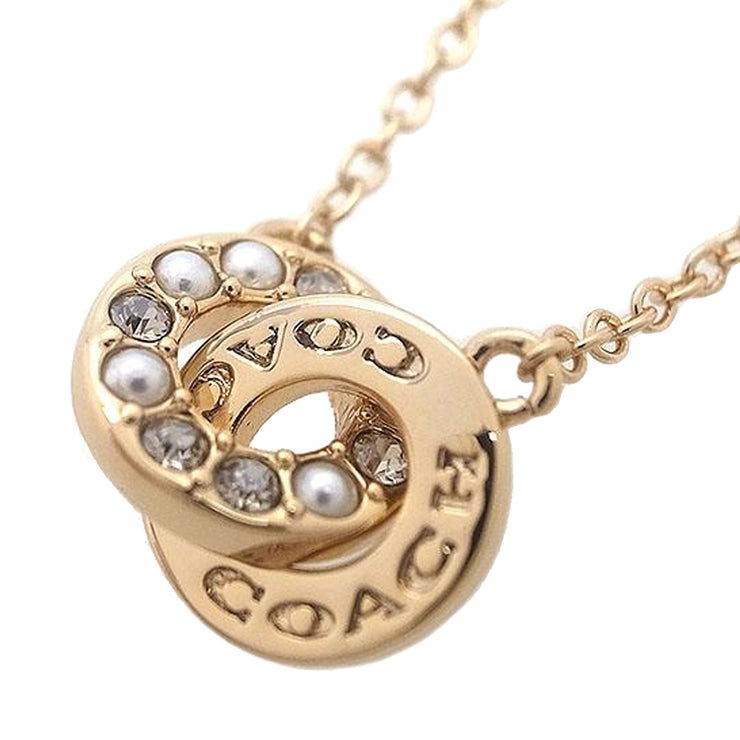 Buy Coach Interlocking Open Circle Pearl Pendant Necklace in Gold/ Pearl CO233 Online in Singapore | PinkOrchard.com