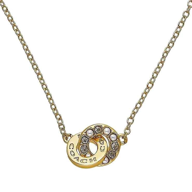 Buy Coach Interlocking Open Circle Pearl Pendant Necklace in Gold/ Pearl CO233 Online in Singapore | PinkOrchard.com