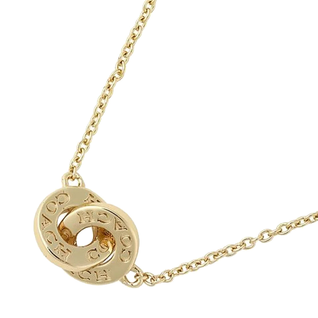 Buy Coach Interlocking Open Circle Pendant Necklace in Gold 91441