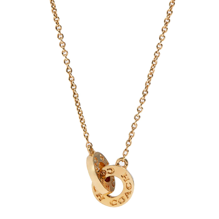 Buy Coach Interlocking Open Circle Pendant Necklace in Gold 91441 Online in Singapore | PinkOrchard.com