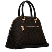 Coach Katy Satchel Bag In Signature Canvas in Brown/ Black 2558