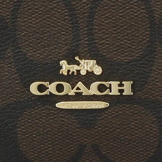 Coach Katy Satchel Bag In Signature Canvas in Brown/ Black 2558