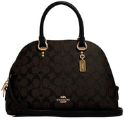 Coach Katy Satchel Bag In Signature Canvas in Brown/ Black 2558