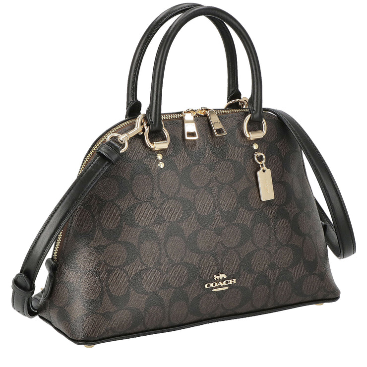 Coach Katy Satchel Bag In Signature Canvas in Brown/ Black 2558