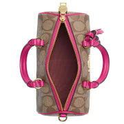 Buy Coach Lacey Crossbody Bag In Signature Canvas in Khaki/ Cerise CB874 Online in Singapore | PinkOrchard.com