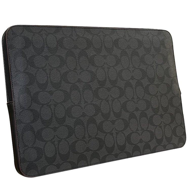 Buy Coach Laptop Case In Signature Canvas in Black/ Black/ Oxblood ...