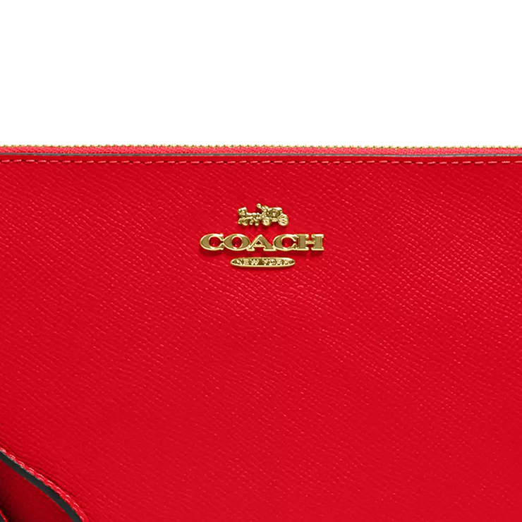 Buy Coach Large Corner Zip Wristlet in Electric Red 3888 Online in Singapore | PinkOrchard.com
