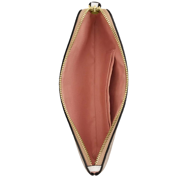 Interior View of Coach Large Corner Zip Wristlet In Signature Canvas - Sand Multi CBA72