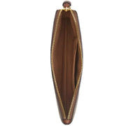 Coach Large Corner Zip Wristlet In Signature Canvas - Tan/ Brown CZ277
