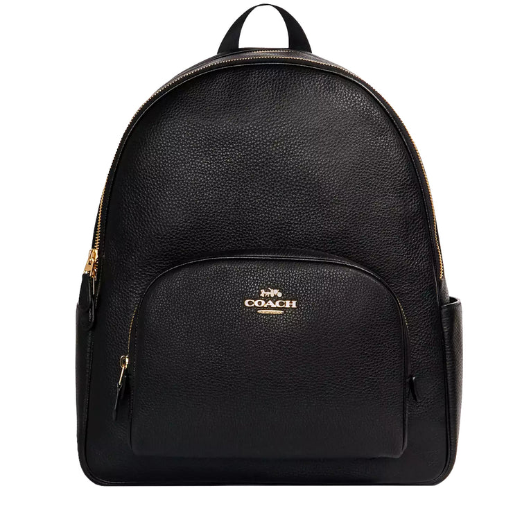 Front View of Coach Large Court Backpack Bag - Black 5669