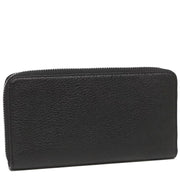 Coach Long Zip Around Wallet in Black/ Silver C4451