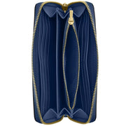Interior View of Coach Long Zip Around Wallet - Deep Blue C4451
