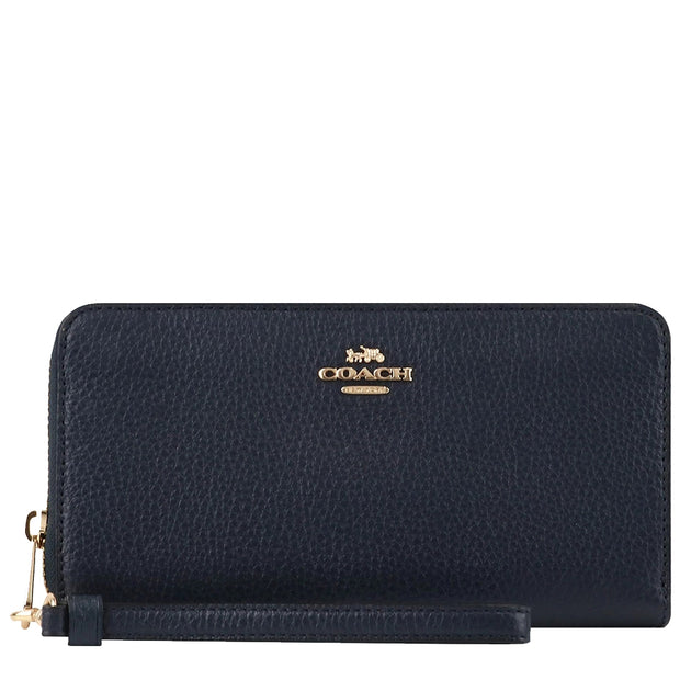 Coach Long Zip Around Wallet in Midnight C4451