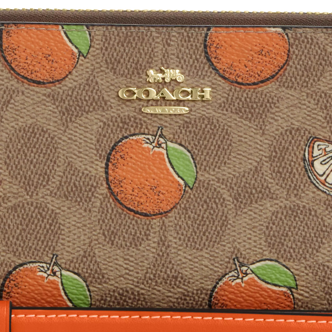 Buy Coach Long Zip Around Wallet In Signature Canvas With