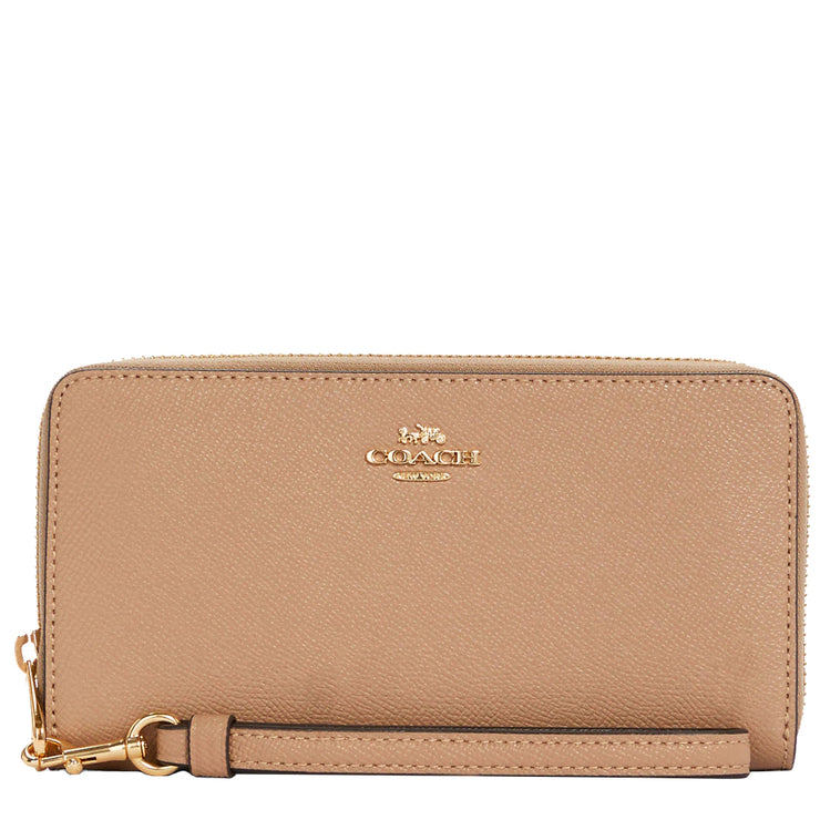 Buy Coach Long Zip Around Wallet in Taupe C3441 Online in Singapore | PinkOrchard.com
