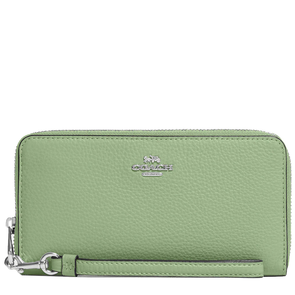 Coach Long Zip Around Wallet in Pale Pistachio C4451 – PinkOrchard.com