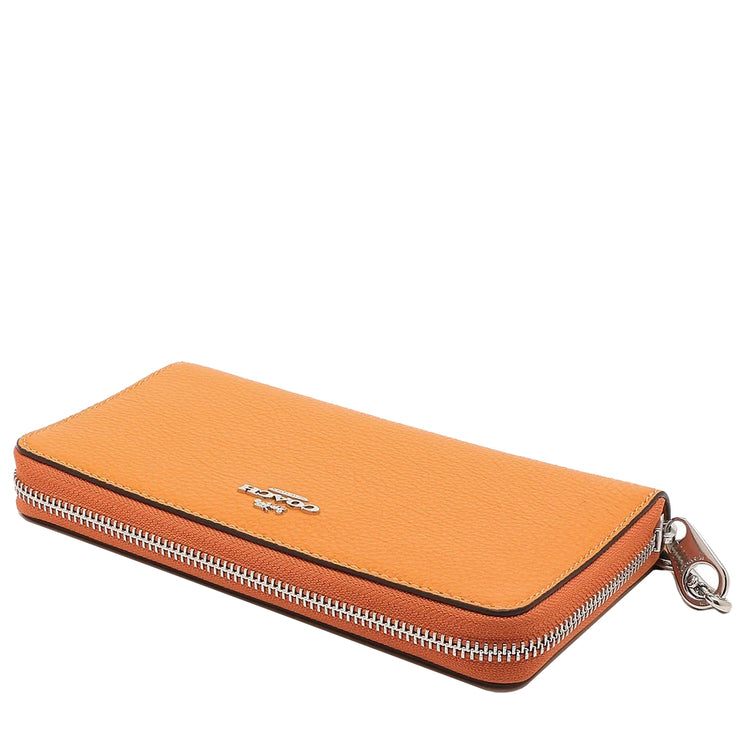 Coach Long Zip Around Wallet in Papaya C4451