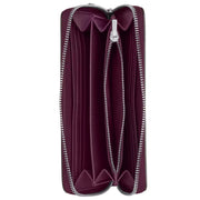 Interior View of Coach Long Zip Around Wallet - Plum C3441