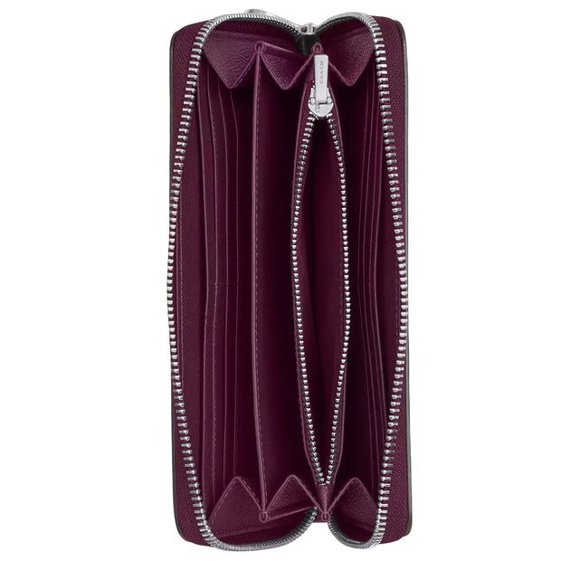 Interior View of Coach Long Zip Around Wallet - Plum C3441