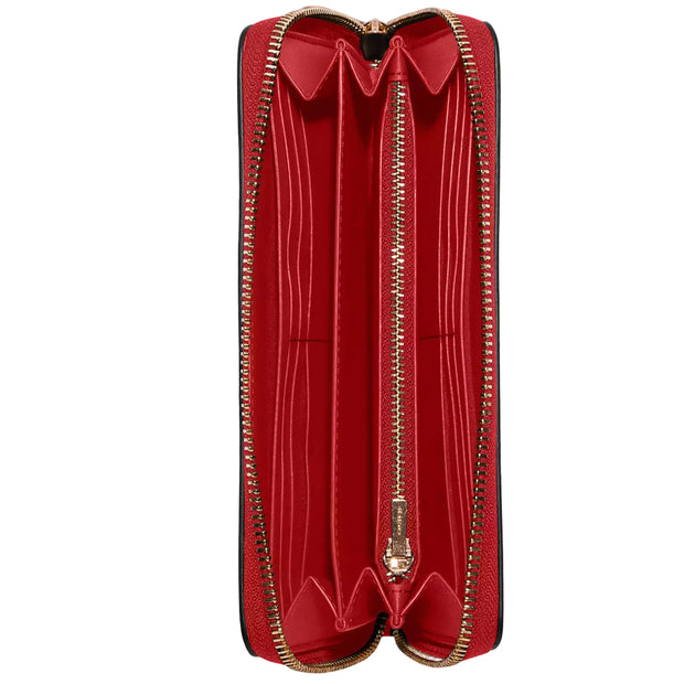 Interior View of Coach Long Zip Around Wallet - True Red C4451