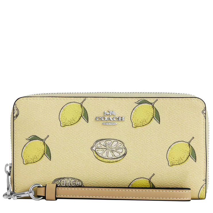 Buy Coach Long Zip Around Wallet With Lemon Print in Garden Glade Multi CAO91 Online in Singapore | PinkOrchard.com
