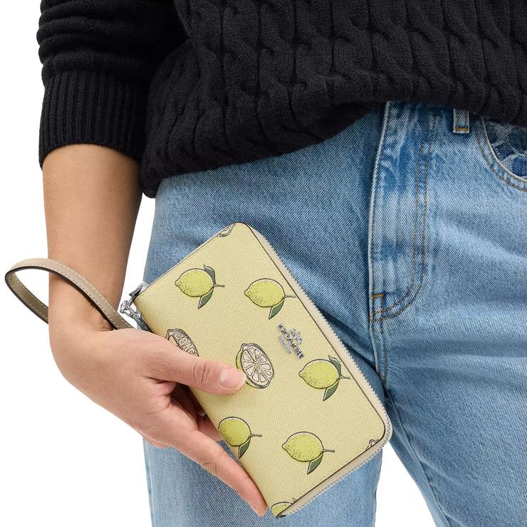 Buy Coach Long Zip Around Wallet With Lemon Print in Garden Glade Multi CAO91 Online in Singapore | PinkOrchard.com