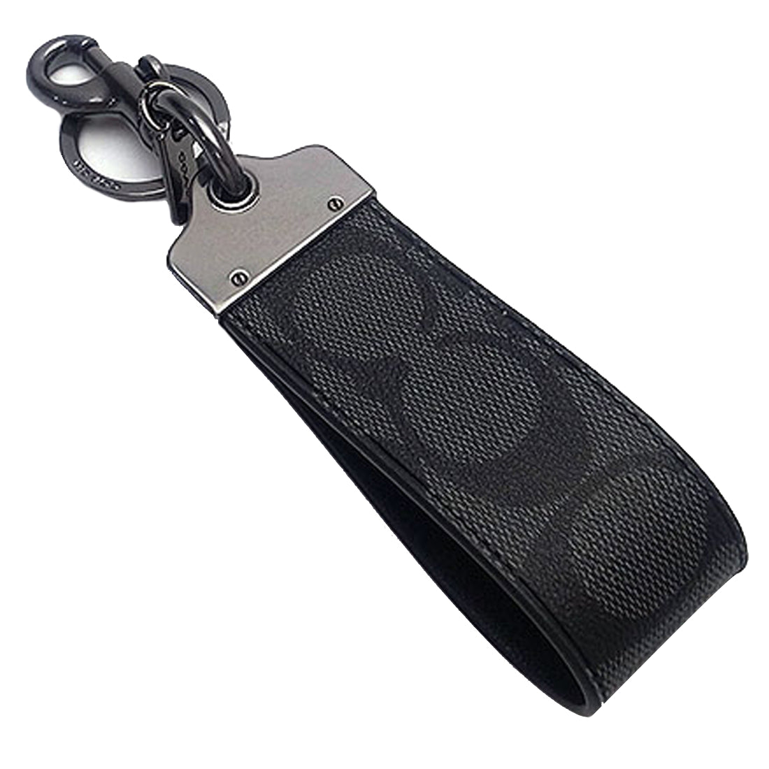 Buy Coach Loop Key Fob In Signature Canvas in Charcoal CJ748 Online in ...