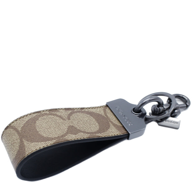 Buy Coach Loop Key Fob In Signature Canvas in Khaki CJ748 Online in Singapore | PinkOrchard.com