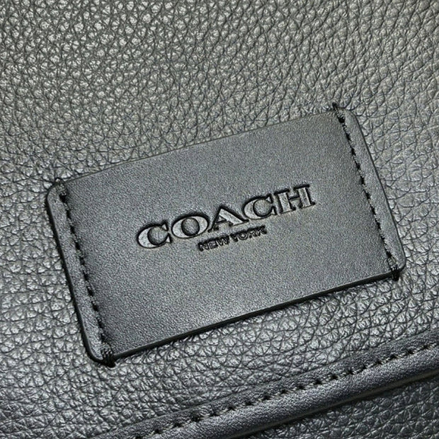 Closeup of Coach Lucas Crossbody Bag - Black CAT10