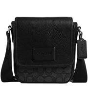 Front View of Coach Lucas Crossbody Bag In Signature Jacquard - Charcoal/ Black CAT13