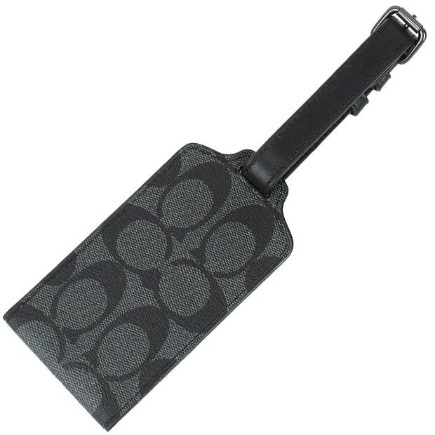 Buy Coach Luggage Tag In Signature Canvas in Charcoal C1614 Online in Singapore | PinkOrchard.com