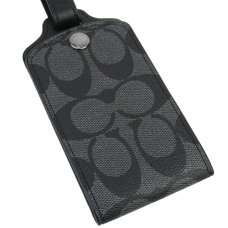 Round Coach Tag Buy Coach Luggage Tag In Signature Canvas in Charcoal C1614 Online in ...
