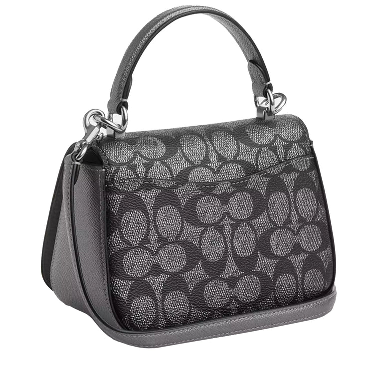 Buy Coach Lysa Top Handle Bag In Signature Canvas in Gunmetal Multi CX576 Online in Singapore | PinkOrchard.com