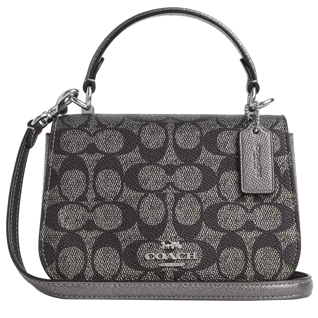 Buy Coach Lysa Top Handle Bag In Signature Canvas in Gunmetal