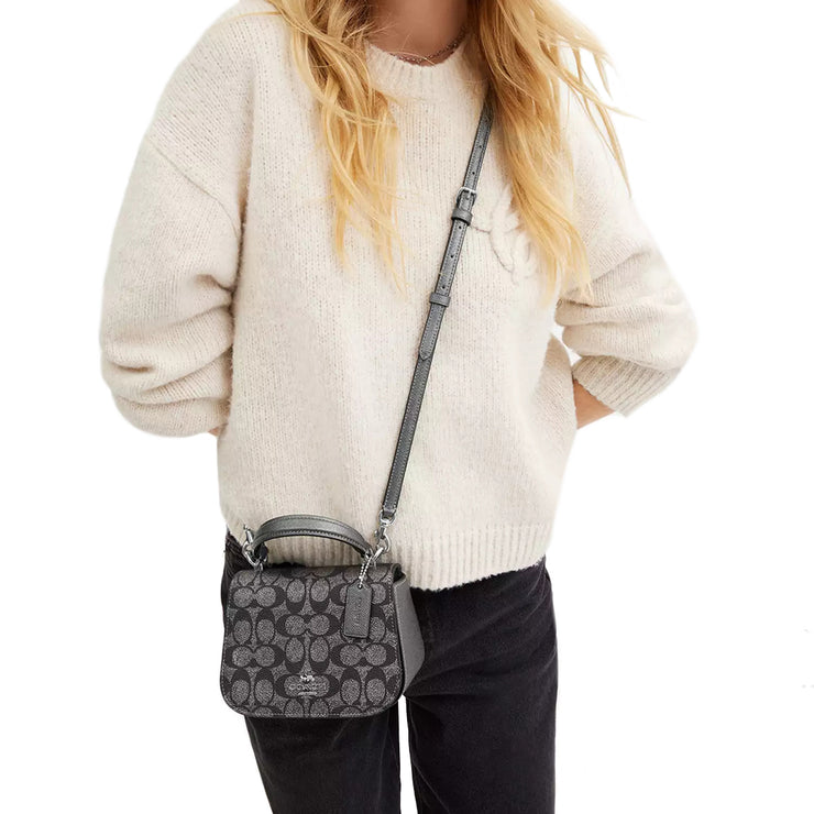 Buy Coach Lysa Top Handle Bag In Signature Canvas in Gunmetal Multi CX576 Online in Singapore | PinkOrchard.com