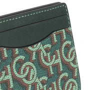 Coach Magnetic Card Case With Coach Monogram Print in Amazon Green CF133