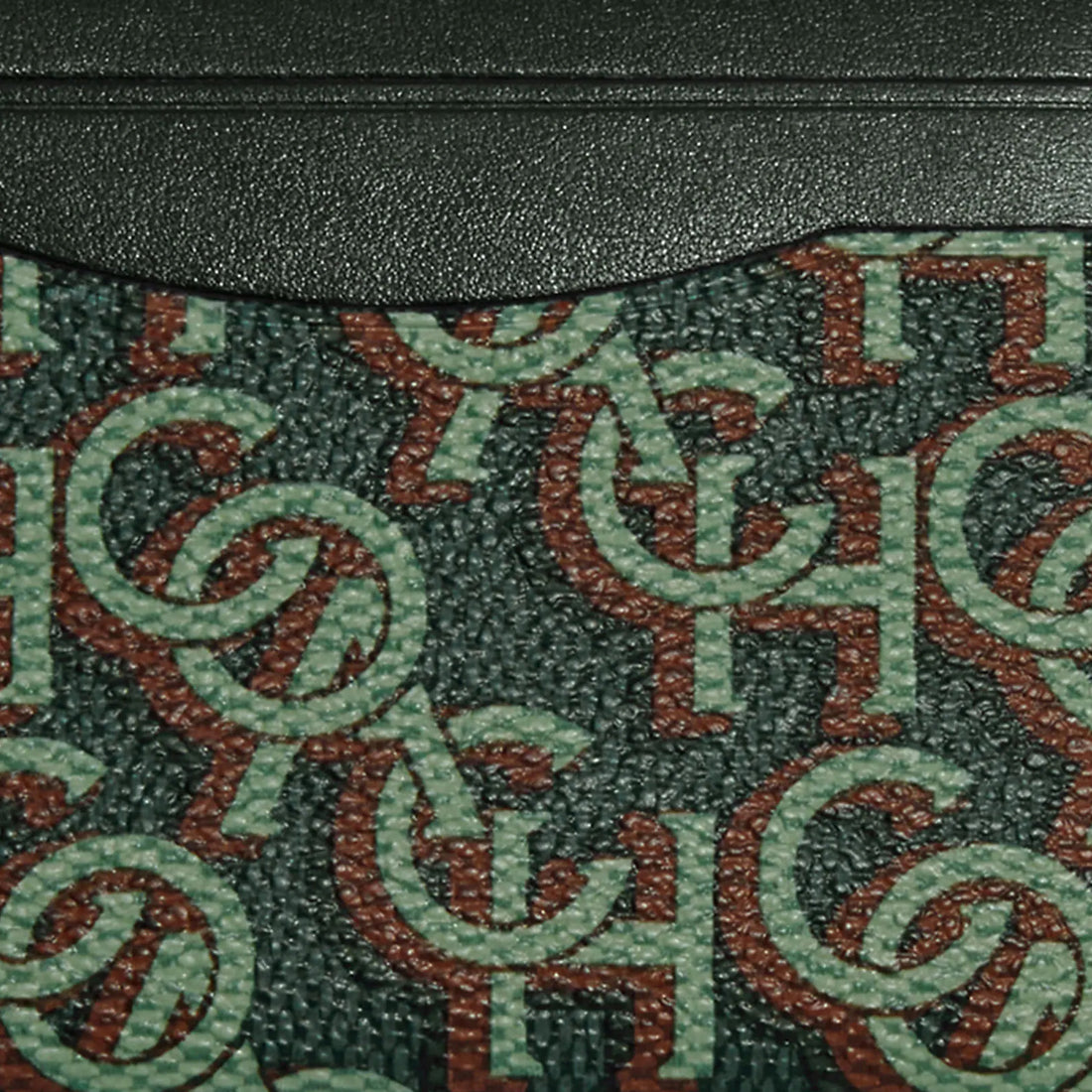 Coach Card Case With Coach Monogram Print in Amazon Green CF1
