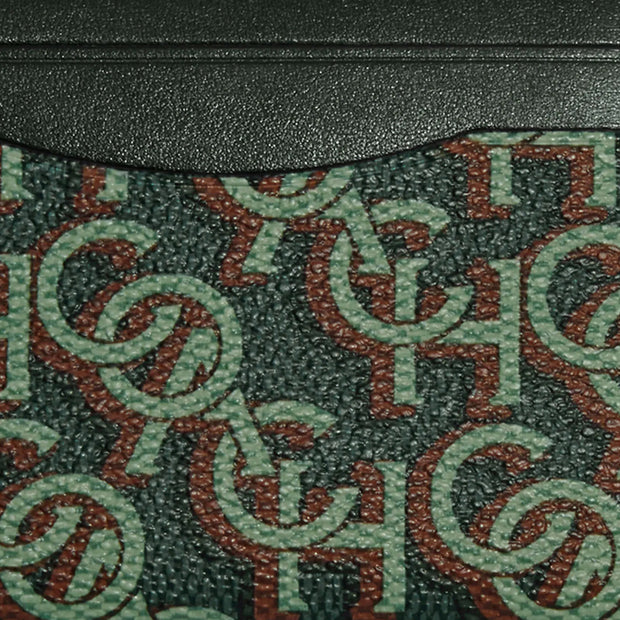 Coach Magnetic Card Case With Coach Monogram Print in Amazon Green CF133