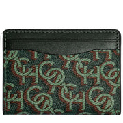 Coach Magnetic Card Case With Coach Monogram Print in Amazon Green CF133